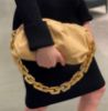 圖片 Bottega Veneta 620230 BV Chain Pouch 玫瑰金鍊雲朵包 杏桃色