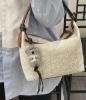 圖片 Loewe 中款 Anagram 緹花小牛皮 Cubi 包 米色/棕色
