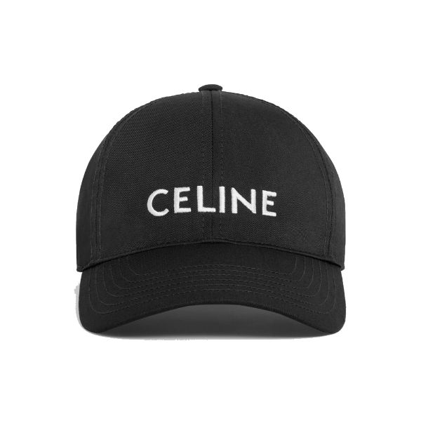 圖片 CELINE 刺繡LOGO 棉質棒球帽 L號黑色  2AUA1242N.38NO