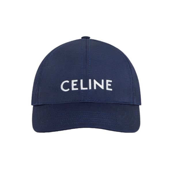 圖片 CELINE 刺繡LOGO 棉質棒球帽 M號深藍色   2AUA1969P.07MJ