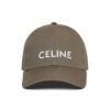 圖片 CELINE 刺繡LOGO 棉質棒球帽 軍綠色  2AUA1969P.02MK