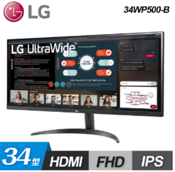 圖片 LG 34WP500 多工創作型螢幕(展示品9成新)
