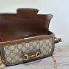 圖片 Gucci 1955 Horsebit 金扣GG老花棕色肩背二合一鍊包