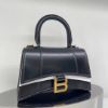 圖片 Balenciaga 592833 Hourglass XS Box小牛皮沙漏包 黑色