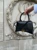 圖片 Balenciaga 593546 小款 Hourglass S 小牛皮沙漏包 金釦/黑色