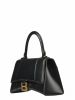 圖片 Balenciaga 593546 小款 Hourglass S 小牛皮沙漏包 金釦/黑色