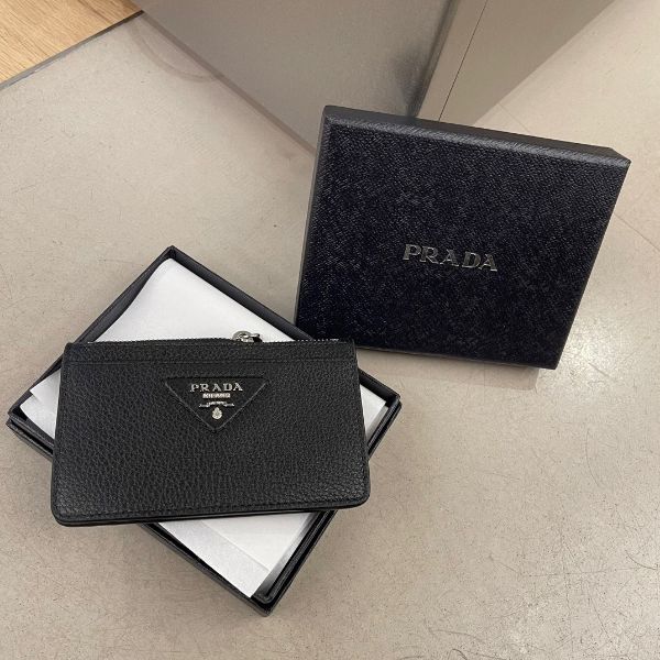 圖片 Prada 2MC084 皮革零錢卡片套 黑色