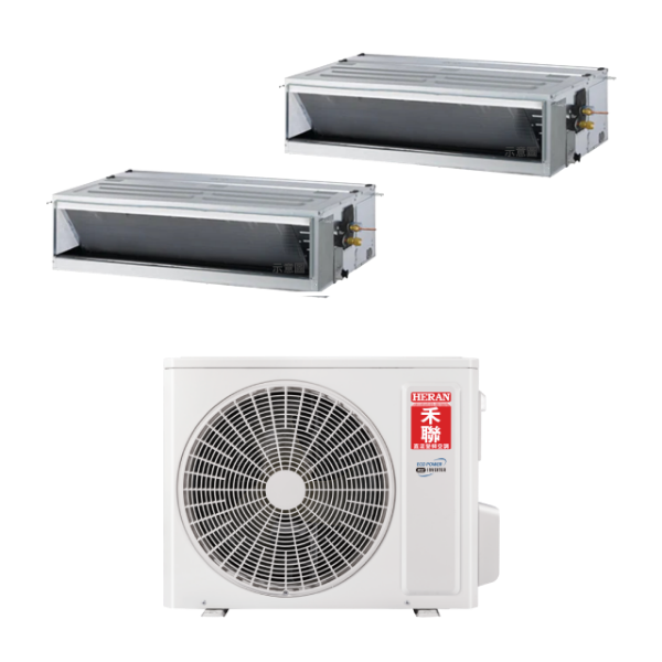 圖片 禾聯HM4-SK110H/HFC-SK50AH+HFC-SK50AH 變頻SK系列一對二包覆式吊隱式自由配冷暖型冷氣
