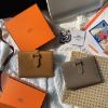 圖片 Hermès Bearn 芝麻色金釦中夾