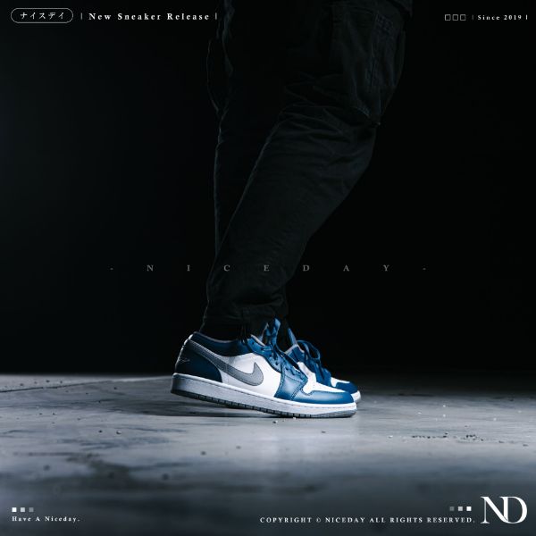 圖片 NICEDAY 現貨 Air Jordan 1 Low 午夜藍 男款 喬丹 一代 553558-412