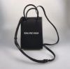 圖片 Balenciaga 593826 Shopper 小牛皮購物袋迷你肩背包 黑色
