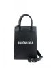 圖片 Balenciaga 593826 Shopper 小牛皮購物袋迷你肩背包 黑色