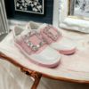 圖片 Roger Vivier 女款 Viv' Golf鑽扣皮革運動鞋 白色/粉色 IT35/35.5/36.5/37/37.5/39