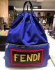 圖片 Fendi 7VZ034 Vocabulary 牛皮及PVC 手提後背兩用包 藍色