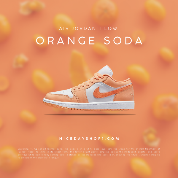 圖片 NICEDAY 代購 Air Jordan 1 Low 橘子蘇打 女鞋 DC0774-801