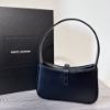 圖片 Saint Laurent LE 5 À 7 金扣黑色皮革Mini Hobo