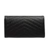 圖片 SAINT LAURENT YSL MONOGRAM粒面壓紋 金字黑色 翻蓋長夾 372264BOW011000