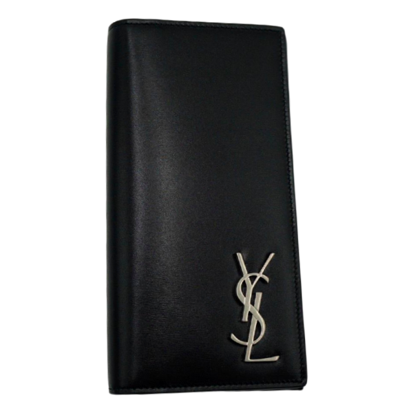 圖片 SAINT LAURENT YSL 男款經典銀色YSL字體長夾 529981 0SX0E 1000