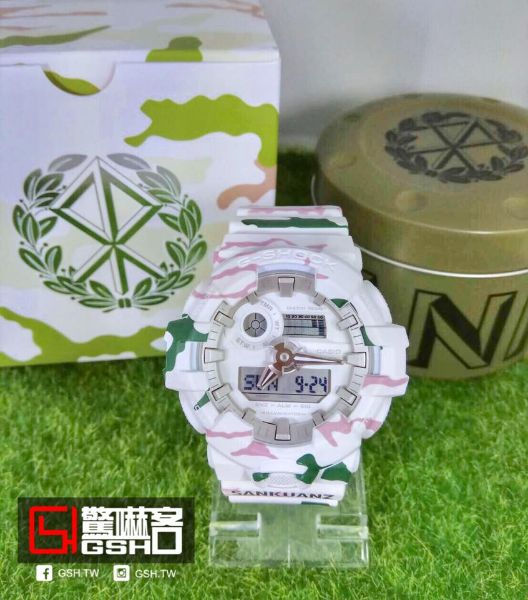 圖片 G-SHOCK 限量聯名款系列 G-SHOCK x SANKUANZ 白色 GA-700SKZ-7A