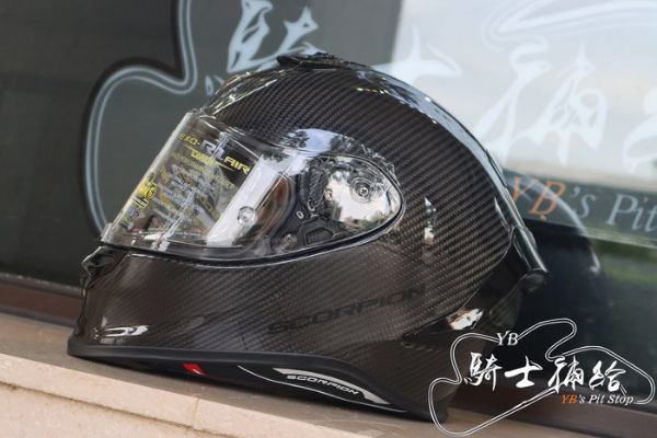 圖片 Scorpion EXO R1 Air Carbon 1 Air 亮黑 全罩 安全帽 蠍子 贈墨片