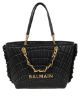 圖片 Balmain 1945 Soft 絎縫小羊皮托特包 黑色﻿