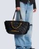 圖片 Balmain 1945 Soft 絎縫小羊皮托特包 黑色﻿