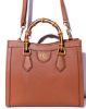 圖片 2023新季品❥Gucci Diana 小款竹節提把牛皮手提/斜背托特包(焦糖色)