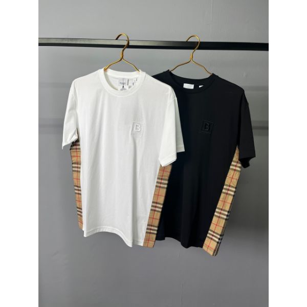 圖片 BURBERRY 左胸刺繡LOGO側身格紋短袖