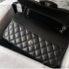 圖片 Chanel 黑銀菱格羊皮coco