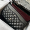 圖片 Chanel 黑銀菱格羊皮coco