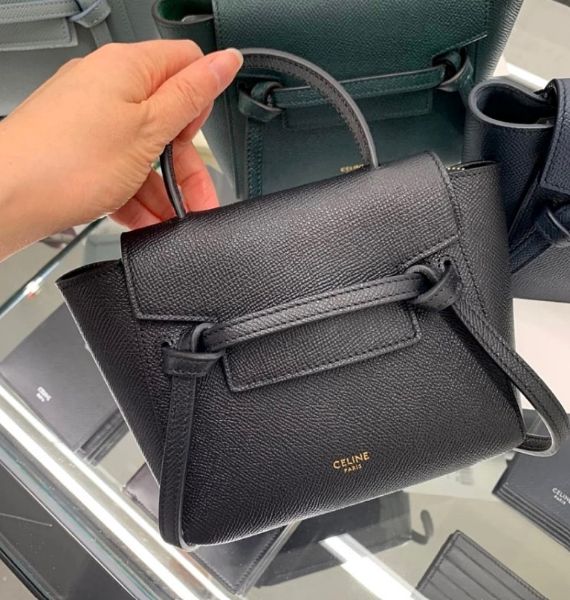 圖片 2023新季品❥ Celine 專櫃真品 PICO BELT 黑色 手提肩背包