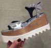 圖片 Stella McCartney Elyse 銀色星星 厚底露趾涼鞋 EU 38.5/39.5(大半碼適合39/40)