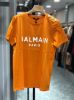 圖片  Balmain 女款鈕扣印花Logo徽標長版短T上衣  橙色  XS/S/M