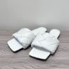 圖片 Bottega Veneta 白色皮革編織拖鞋