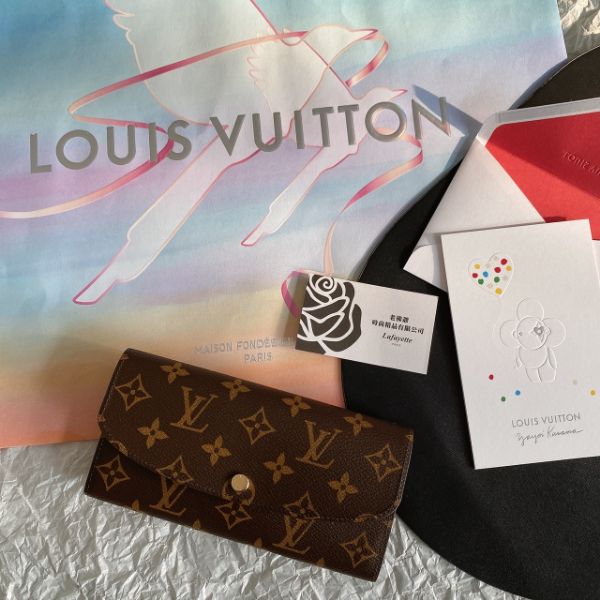圖片 LOUIS VUITTON EMILIE 紅色單夾層信封長夾