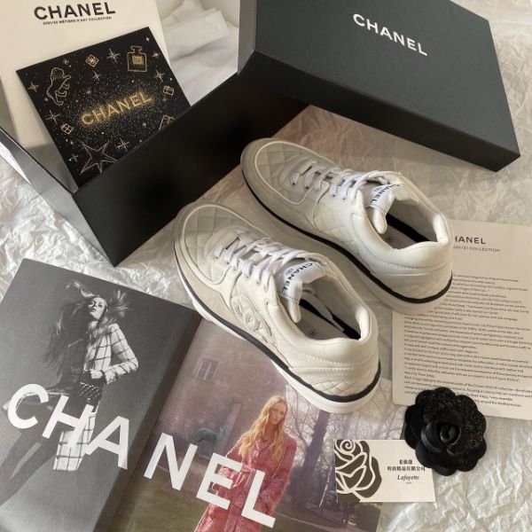 圖片 CHANEL 23S 灰色雙C反光球鞋