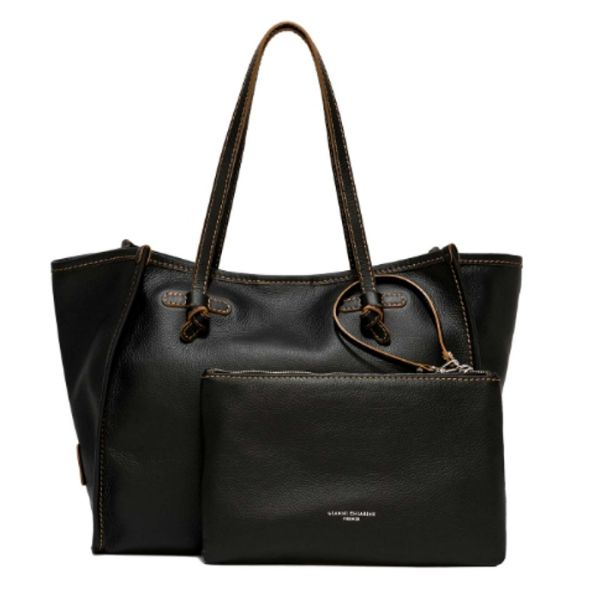 圖片 GIANNI CHIARINI GC大型包 黑色皮革托特包  BS685022PE STSRDBL NERO-CUOIO