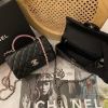 圖片 CHANEL Handle 黑色滑面羊皮 20cm