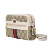 圖片 GUCCI 經典雙G壓紋 米色/烏木色帆布Ophidia 迷你包/肩背包 51735096IWS9794