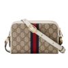 圖片 GUCCI 經典雙G壓紋 米色/烏木色帆布Ophidia 迷你包/肩背包 51735096IWS9794