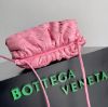 圖片 Bottega Veneta 585852 The Pouch 20 羔羊皮編織迷你雲朵包  緞帶粉色