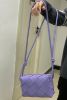 圖片 Bottega Veneta 709417 小款 Cassette 小羊皮相機包 紫藤色