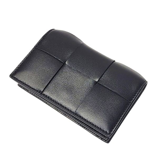圖片 BOTTEGA VENETA BV 大格編織小羊皮卡夾/卡包 黑色 651396VCQC4 8425