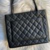 圖片 Chanel vintage 黑銀荔枝希爾頓手提包