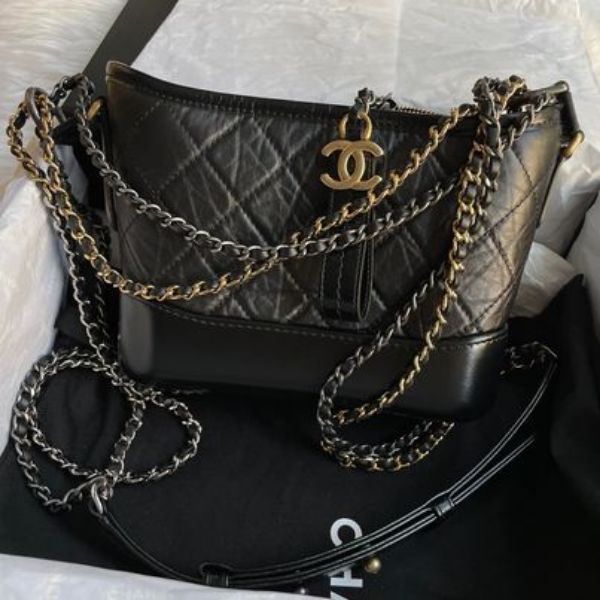 圖片 Chanel 黑色牛皮小號流浪包