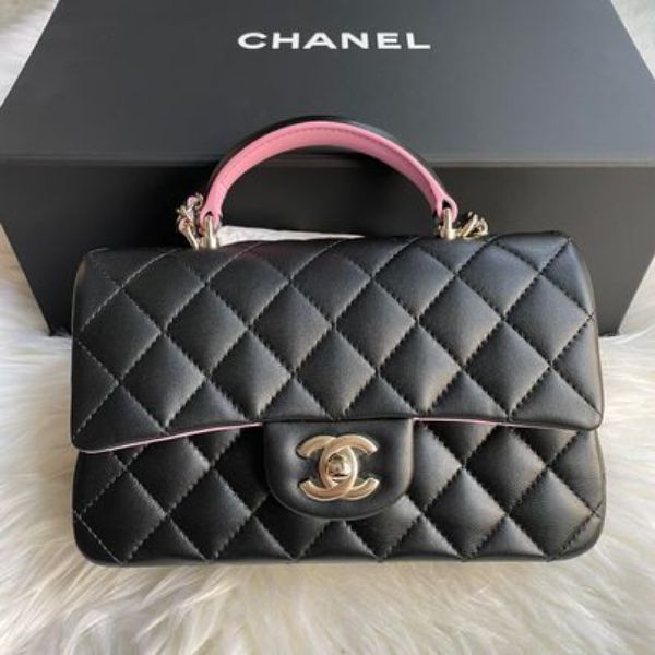 圖片 Chanel 23p blackpink羊皮手柄mini cf