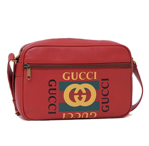 圖片 【現貨在台 】Gucci專櫃真品‎523589 Logo Print 圖印 郵差包 斜背包