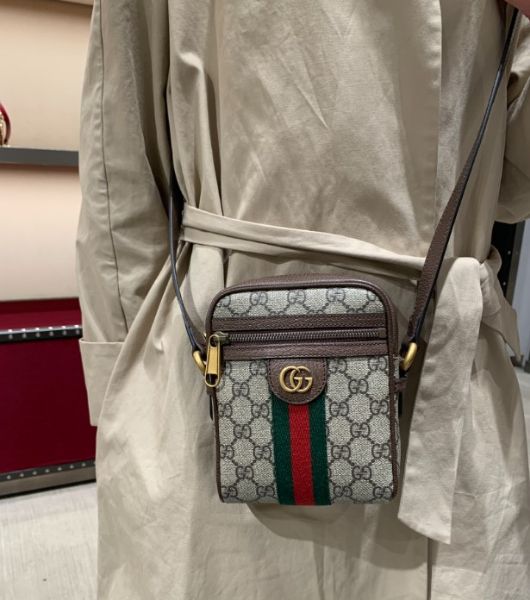 圖片 【現貨在台 】Gucci專櫃真品‎Gucci Ophidia GG 帆布印花斜背包 598127
