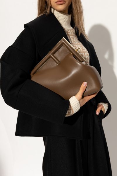 圖片 Fendi 8BP127 納帕皮革中款 Fendi First 包 深焦糖棕