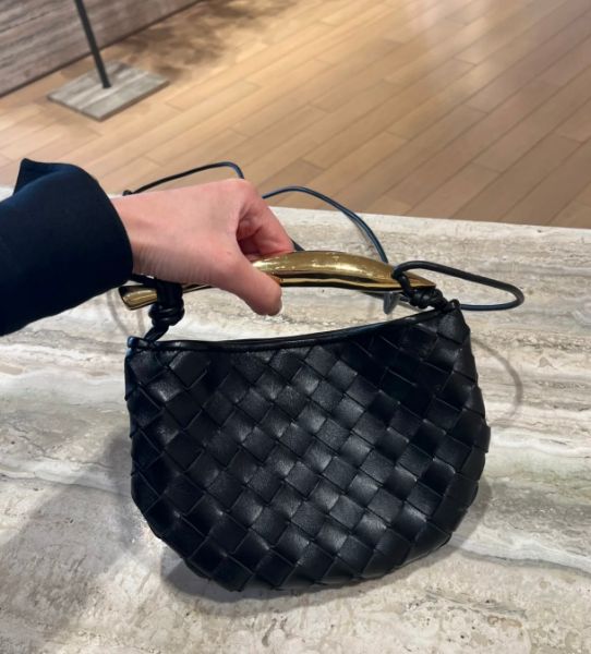 圖片 Bottega Veneta 701915 迷你 Sardine 沙丁魚包 黑色﻿